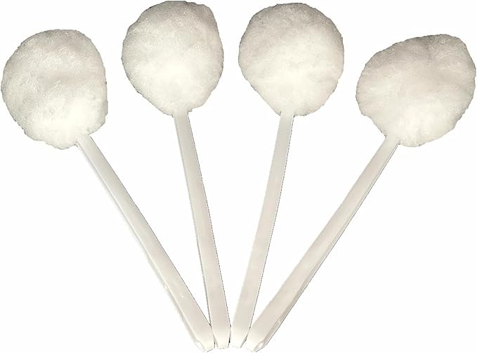 Bowl Brush Toilet Cleaning Brush Set Soft Polyester Head 15x5 inches White (4PacK)