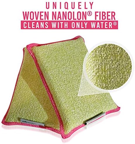 Nano Sponge Cleaning Sponges. Supersized Everyday Heavy Duty Household Kitchen and Dish Sponge. 2 Pack. 6 x 4