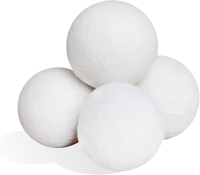 SEDLAV Wool Dryer Balls for Dryer Wool Dryer Balls - Wool Laundry Balls for Dryer, Wool Dryer Balls Laundry Reusable, Natural Reusable Fabric Softener & Wrinkle Reducer – Chemical Free (4)