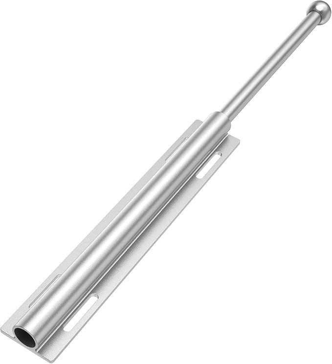 Supforce Valet Rod for Closet Pull Out, Retractable Slide Out Valet Rod Closet Organization, 12" Aluminum Valet Clothing Hanger Rods Perfect for Suits, Freshly Pressed Clothes, Matte Silver