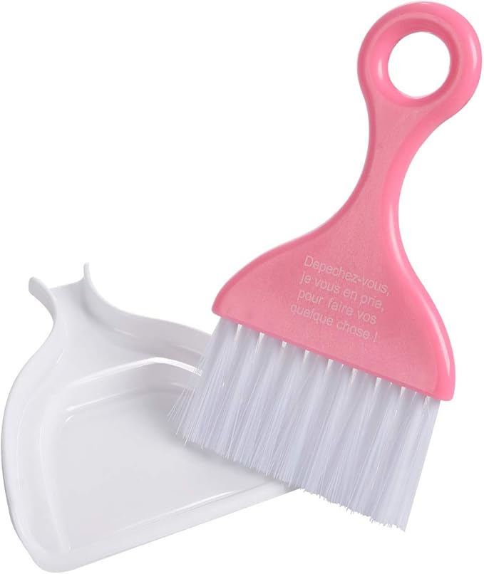 2 Pcs Mini Dustpan Set Brush for Table Whisk Brooms Small Dustpan Broom Set Mini Dust Pans with Brush Tiny Cleaning Table Sweep