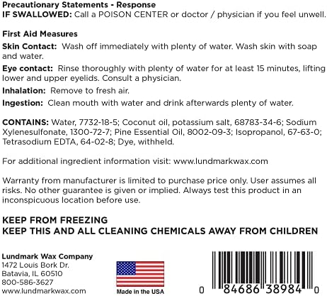 Lundmark Pine Fresh, Heavy Duty Cleaner & Deodorant, 1-Gallon, 3898G01-4, Pack of 1