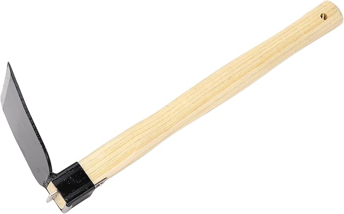 Acouto Garden Weeding Hoe Hoe Ergonomic Wooden Handle Carbon Steel Lightweight Garden Weeding Home Heavy Duty, Lawn & GardenGardening & Lawn Care/ToolsHoes