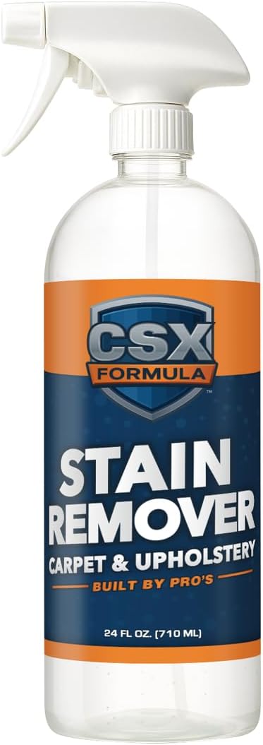 CSX Powerful Stain Remover 24oz – Heavy Duty Carpet & Upholstery Cleaner, Professional Strength, Deep Clean Formula – Removes grease, wine, coffee, ink, food, and more – Made in the USA