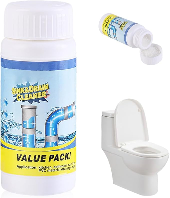 2026 Upgraded Sink Drain Cleaner, Multi-functional Sink and Drain Cleaner Powder Cleaning, Drains Foam Cleaner, Powerful Pipe Dredging Agent for Home Kitchen Toilet (1Pcs)
