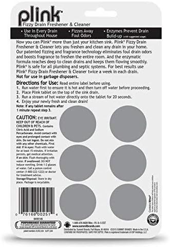 Plink Fizzy Drain Freshener and Cleaner 2-Pack and Garbage Dispoal Freshener 2-Pack