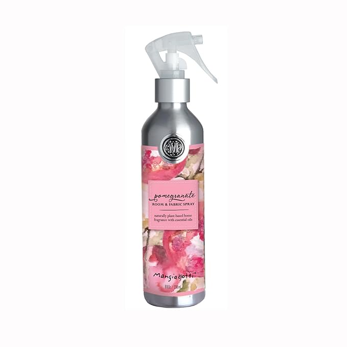 Mangiacotti Room Spritz Fabric Deodorizer Air Freshener Spray|Naturally Plant-Based with Essential Oils Room Fragrance, 8 Ounces, Pomegranate