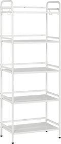 HDANI Storage Shelves,5-Tier Metal Storage Rack with Shelf,Shelf Organizer,Garage Standing Shelving Unit for Laundry,Bathroom,Kitchen,Pantry, Closet,23.6''W X 13.8''D X 63''H,White