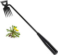 Weed Removal Tool, 2025 New Garden Weeding Tools Manganese Steel Hand Weeder Tool with Handle, 5 Teethes Dual Purpose Manual Weeders Tool Weed Tool for Garden (Black)