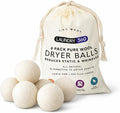 Wool Dryer Balls 6-Pack Set | Natural Fabric Softener Alternative | Reusable Laundry Balls | Eco Friendly Static Reduction