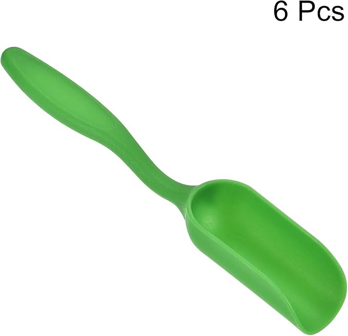 MECCANIXITY 5.7 Inch Gardening Shovel Spoons 6 Pack Mini Soil Scoops Cultivation Transplanting Tools, Green