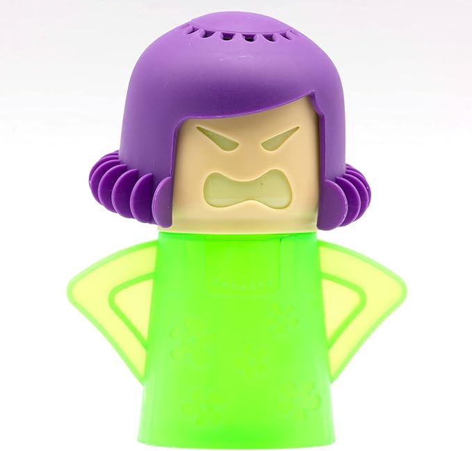 Angry Mom Microwave Oven Cleaner Tool, Angry Mama Microwave Steam Cleaner, Cleaning with Vinegar and Water, Cleaner for Microwave Oven Kitchen Office Chemical Free, Steams From Head