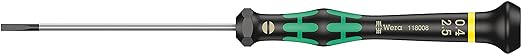 Wera 2035/6 A Kraftform Micro Slotted/Phillips Electronics Screwdriver Set and Rack, 6-Pieces