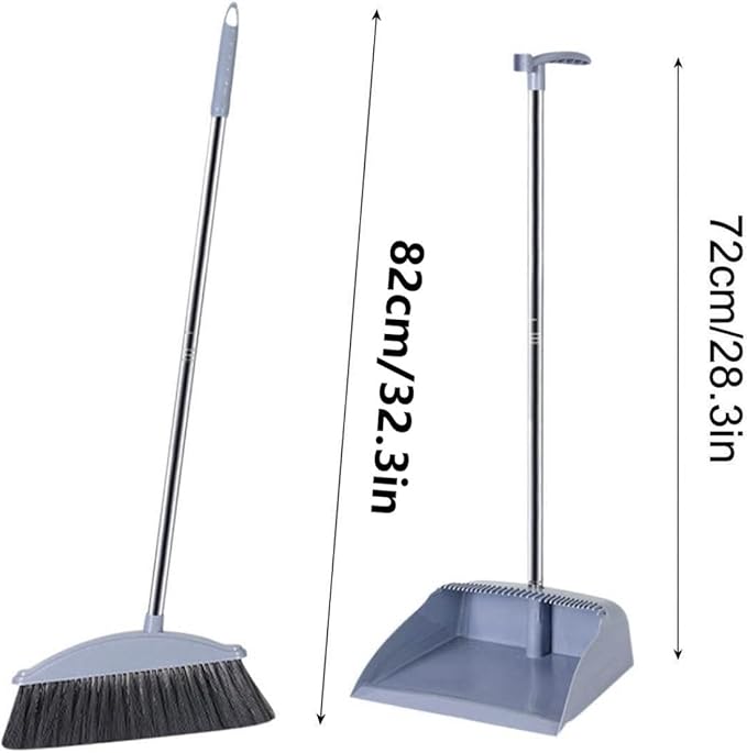 Broom with Dustpan Combo Set, Dust Pans with Long Handle, Small Brooms for Sweeping Indoor, Outdoor Brooms, Standing Dustpan, Push Broom, RV Essentials, Kitchen Appliances