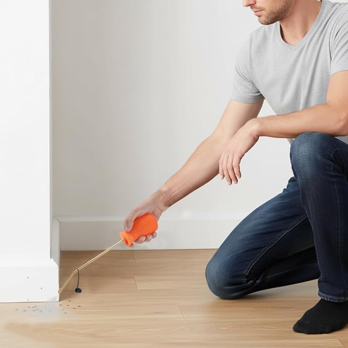 Powder Duster/Large Diatomaceous Earth Bulb Duster/Powder Applicator - Diatomaceous Earth Bulb Duster/Applicator(Orange)