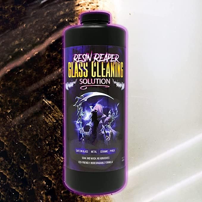 Resin Reaper Glass Cleaner 2-Pack 64 OZ | Pipe Cleaner | Safe on Glass, Metal, Ceramic, and Pyrex | Soak and Wash - No Abrasives - Eco-Friendly, Biodegradable Formula