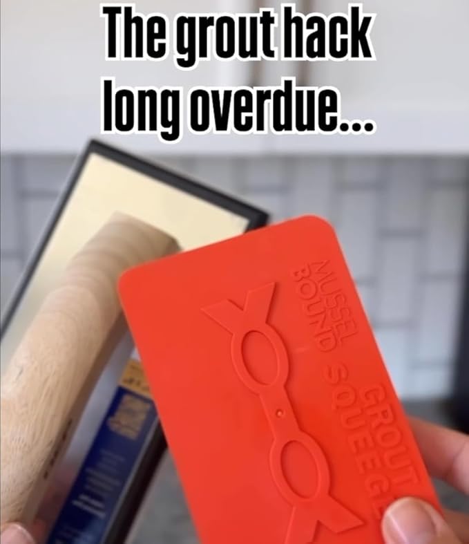 MusselBound® Grout Squeegee - an Easy Squeegee Compared to Bulky, Heavy Grout Floats