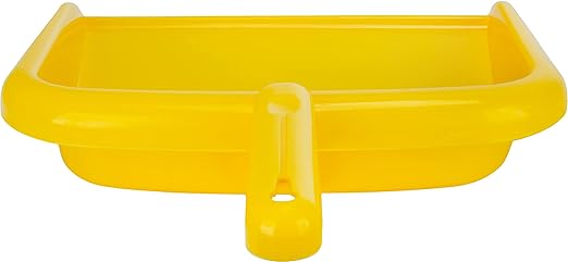 SPARTA Large Handheld Dustpan with Hanging Hole, Heavy-Duty Plastic Dustpan with Wide Lip for Countertops and Surfaces, Plastic, 10 Inches, Yellow