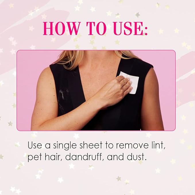 Hollywood Fashion Secrets Lint Removing Sheets, Pocket-Sized Fabric Cleaners, 30 Count