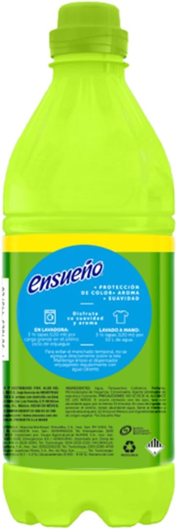 ENSUEÑO Pureza Fabric Softener, Plant-Based Formula, 740ml, Pack of 3