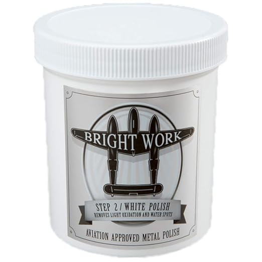 BrightWork Polish Step 2 - White Polish – 16 Ounce - Aviation Approved Metal Polish