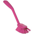 Vikan 42371 Brush,Dish,Scraping Edge,Medium,11",PP/PBT,Pink