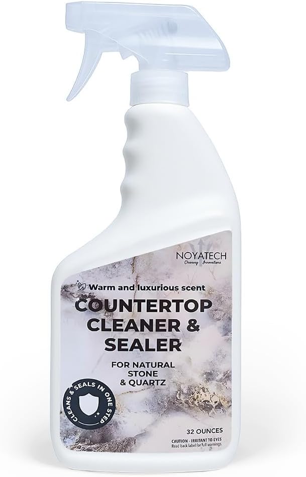 Countertop Cleaner & Sealer – Streak-Free Spray for Granite, Marble & Quartz | Cleans & Protects in One Step | USDA BioPreferred, Non-Toxic, No Film