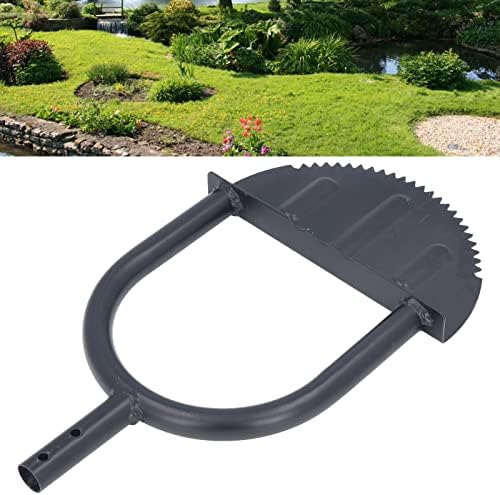 Garosa Half Moon Lawn Edger High Hardness Carbon Steel Sidewalk Grass Long Handled Step Edger Manual Trimming Shovel for Garden Yellow Black