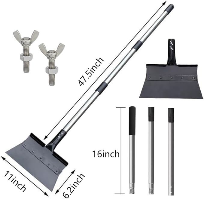 IRISFLY Long Handle Multifunctional Cleaning Scraper Shovel,Heavy Duty Garden Tool for Landscaping, Farm Weeding Tool, Outdoor Garden Camping Weeding