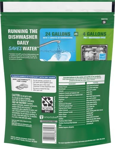 Cascade Complete ActionPacs, Dishwasher Detergent Pods, Fresh, 27 Count