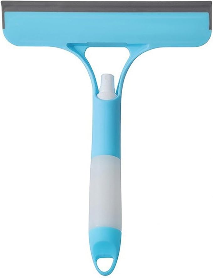 3 in 1 Spray Window Squeegee Cleaner Scraper, Squeegee and Scrubber with Spray for Windows Walls Car Windshields Bathrooms Kitchens Purpose Window Cleaner ToolWindows