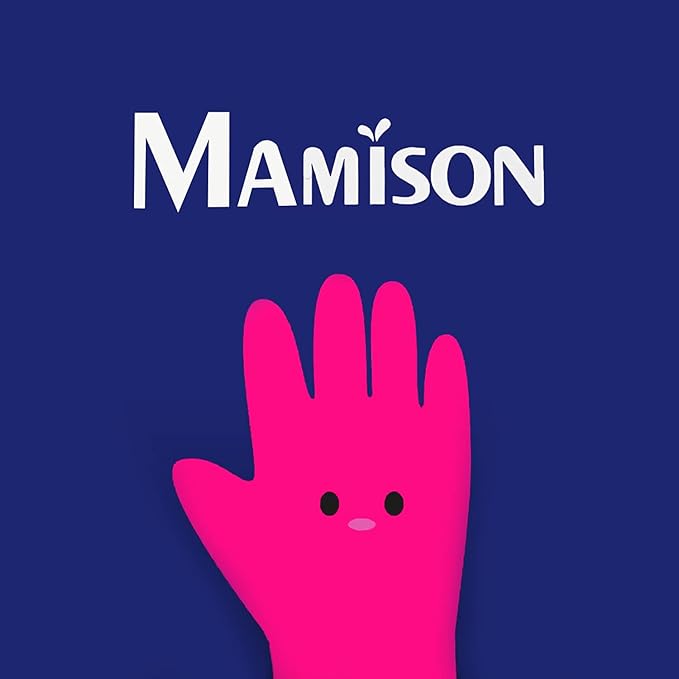 Mamison Quality Kitchen Rubber Gloves (1 Pairs, Small). Non-Slip Reusable Kitchen & Cleaning Natural Latex Rubber Gloves, Food Service