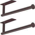 ASTOFLI Paper Towel Holder Under Cabinet No Drilling, Self Adhesive Paper Towel Holder Wall Mount for Kitchen Rack, Under Counter Napin Holder No Drill,RV, 304 Stainless Steel, Oil Rubbed Bronze 2Pack