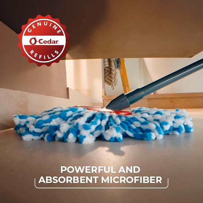 O-Cedar EasyWring RinseClean Refill 4-Pack, Blue, 4 Count