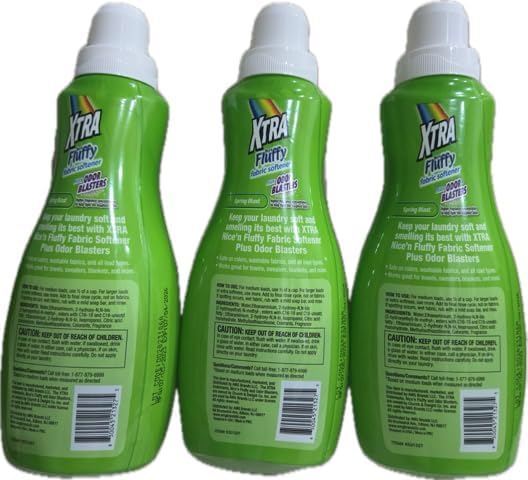 Nice and Fluffy- Fabric Softener~ Spring Blast (30 loads each btl.) (3Pk-75 ozs)