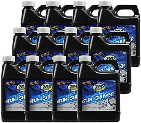 Zep Advanced Tub and Shower Drain Opener Gel - 32 oz (Case of 12) U49210 - Formulated For Hair, Soap and Conditioner