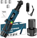 12V wireless ratchet kit, car repair screw and nut disassembly, with quick charger, suitable for home and car repair, is a holiday gift for men. (Battery x1 + basic accessories)
