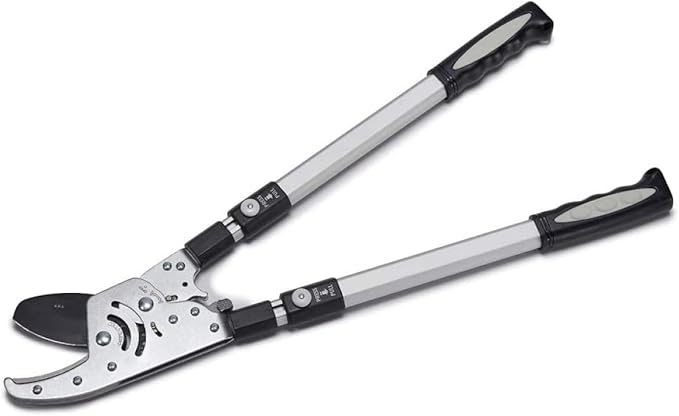 Tree Trimmer Loppers - Double Ratcheting Anvil Lopper - Extendable 26" - 40" Long Handles - Loppers for Tree Trimming Heavy Duty by Kings County Tools