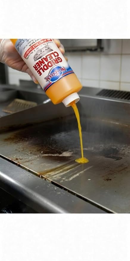 Nu-Foam Griddle Cleaner, Professional Flat Top Cleaning Liquid, 32 oz, for Commercial Griddles (2)
