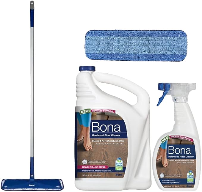Bona Hardwood Floor Cleaner Refill, 128-Ounce wit Starter Kit