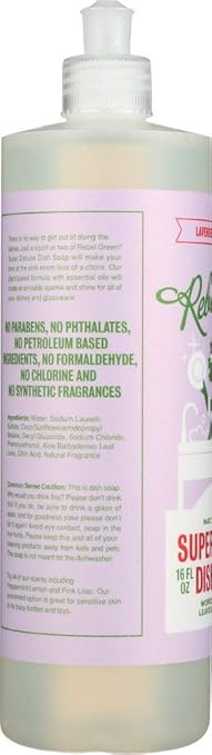 REBEL GREEN Lavender & Grapefruit Super Deluxe Dish Soap, 16 FZ