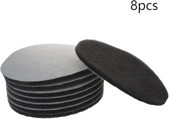 Utoolmart 1200-Grits 7 Inch Scrubber Scouring Pads Flocking Scuff Pads-Multipurpose, Drill Scuffing Disc Hoop and Loop Surface Conditioning Disc Gray 8pcs