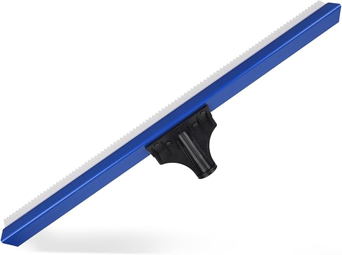 23.6in/60cm Epoxy Squeegee with 0.16in/0.4cm Notched Teeth, Floor Squeegee for Self Leveling Cement Urethane Epoxy Floor Tool for Garage Driveway Wall Applications