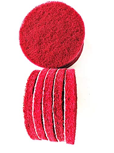 20 Pieces Scrub Pads Drill Power Brush Tile Scrubber Scouring Pads Cleaning Kit Including 2 Kinds of Abrasive Buffing Pads Replacement for Home Kitchen House Indoor Outdoor Cleaning (4 Inch)