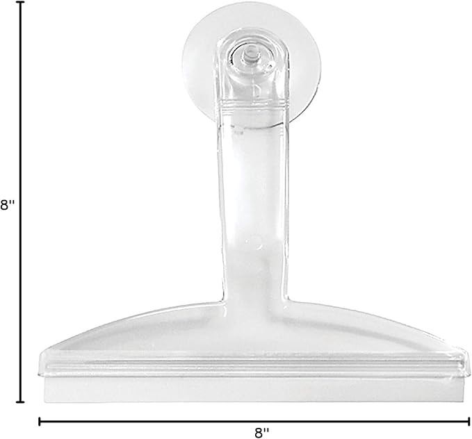 8" Clear Plastic Suction Squeegee Shower Window Cleaner