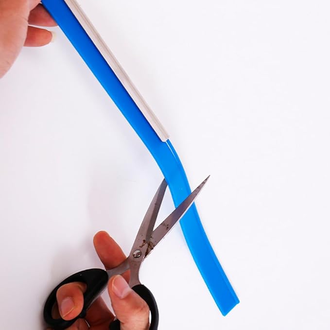 45cm 18in Window Squeegee with 105cm 42in Spare Silicone Rubber Blade (Blue, 18in/45cm+Blade)
