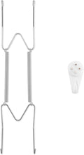Plate Hangers for The Wall, Suitable for 9-11 inch Decorative Plate, Stainless Steel Wire Plate Holder with Wall Hooks and Rubber tip Protectors, Plate Hangers for Displaying Plates, Platter, Silver