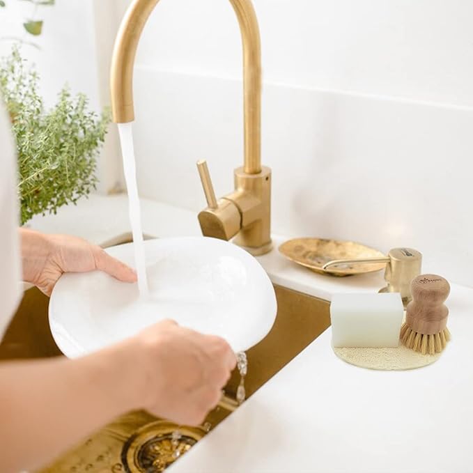 Natural Non-Toxic Dish Washing Soap - Dyes And Fragrance Free - Vegan Cruelty-Free Eco-Friendly And Zero Waste Dishwashing Handmade Solid Bar Soaps Detergent & Biodegradable (Unscented Single)