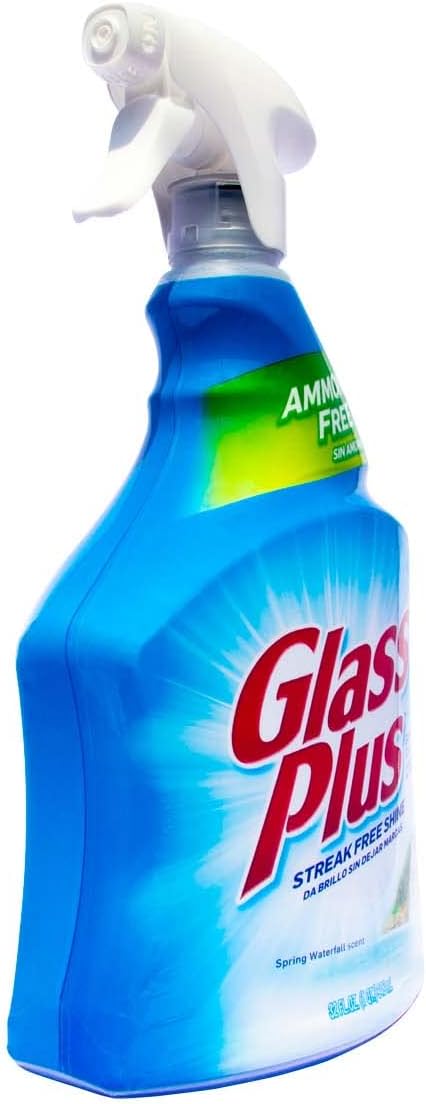 Glass Plus Glass Cleaner for Multi-Surface, 32 Fl Oz Bottle, (Pack of 4)