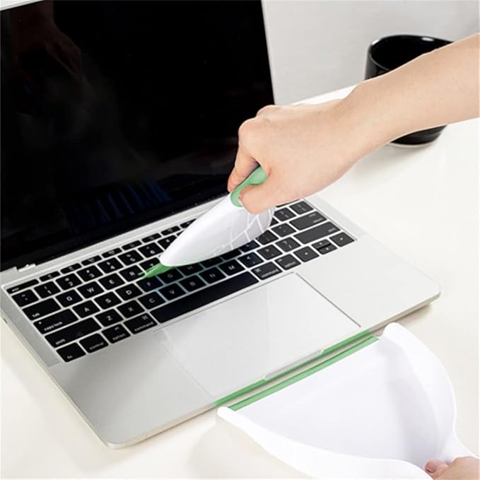 Small Hand Dust Pan and Brush - Small Broom and Dustpan Set, Mini Broom and Dustpan, Compact Dustpans and Brush for Home Cleaning, Sofa, Desk, Guinea Pig Cage, Cat Litter, etc. (Light Green)